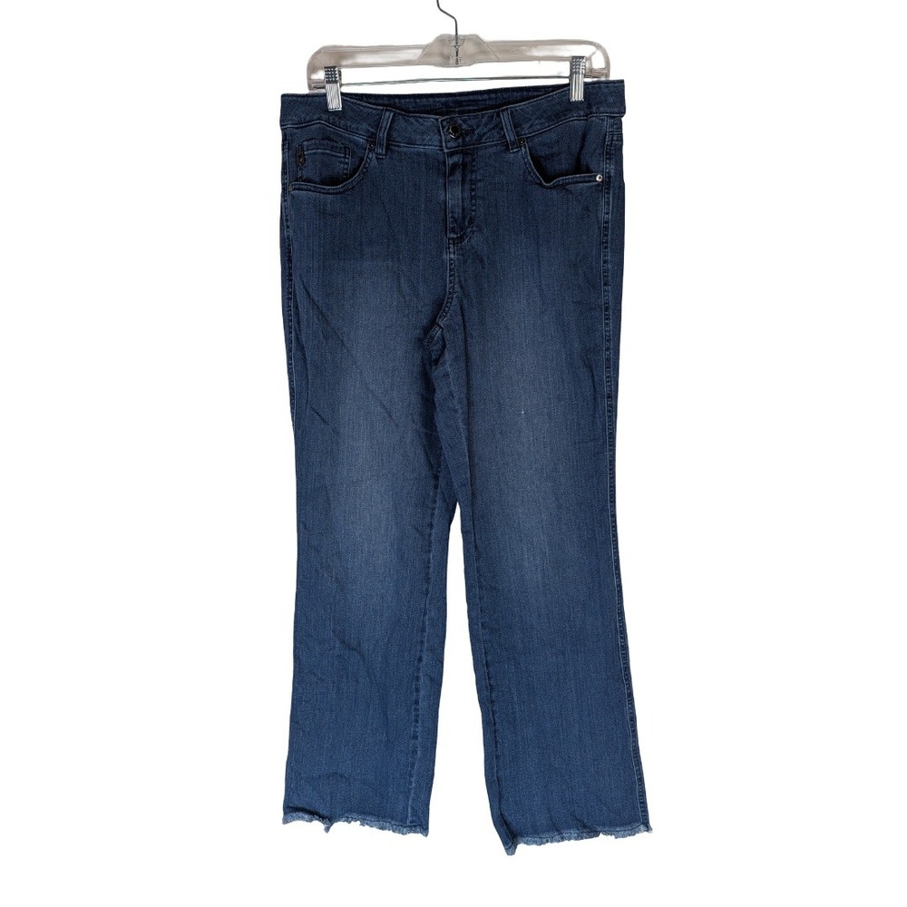 Belle Kim Gravel Primabelle Denim Jeans Womens 12P Blue Frayed Baby Boot A671226